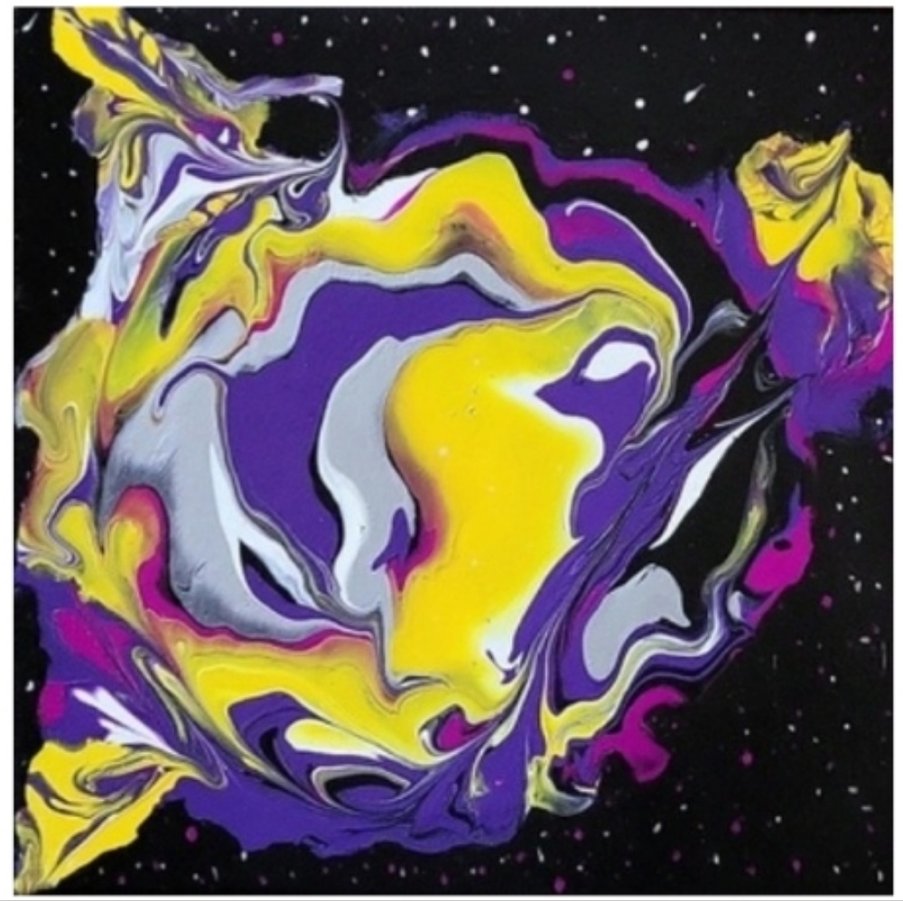 Hand Crafted Abstract Design 12x12 Inches Canvas Picture